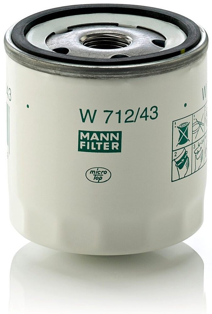 MANN-FILTER масляный фильтр W 712/43 купить,NaN