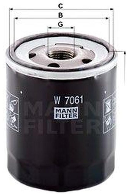 MANN-FILTER масляный фильтр W 7061 купить,NaN