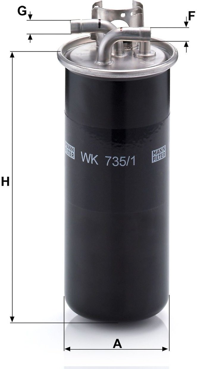 MANN-FILTER топливный фильтр WK735/1 купить,NaN