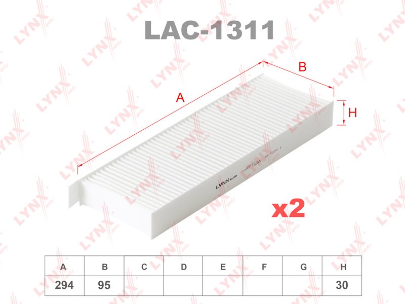 LYNXauto салонный фильтр LAC1311 купить,NaN