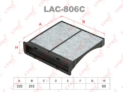 LYNXauto салонный фильтр LAC-806C