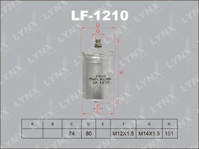 LYNXauto топливный фильтр LF-1210