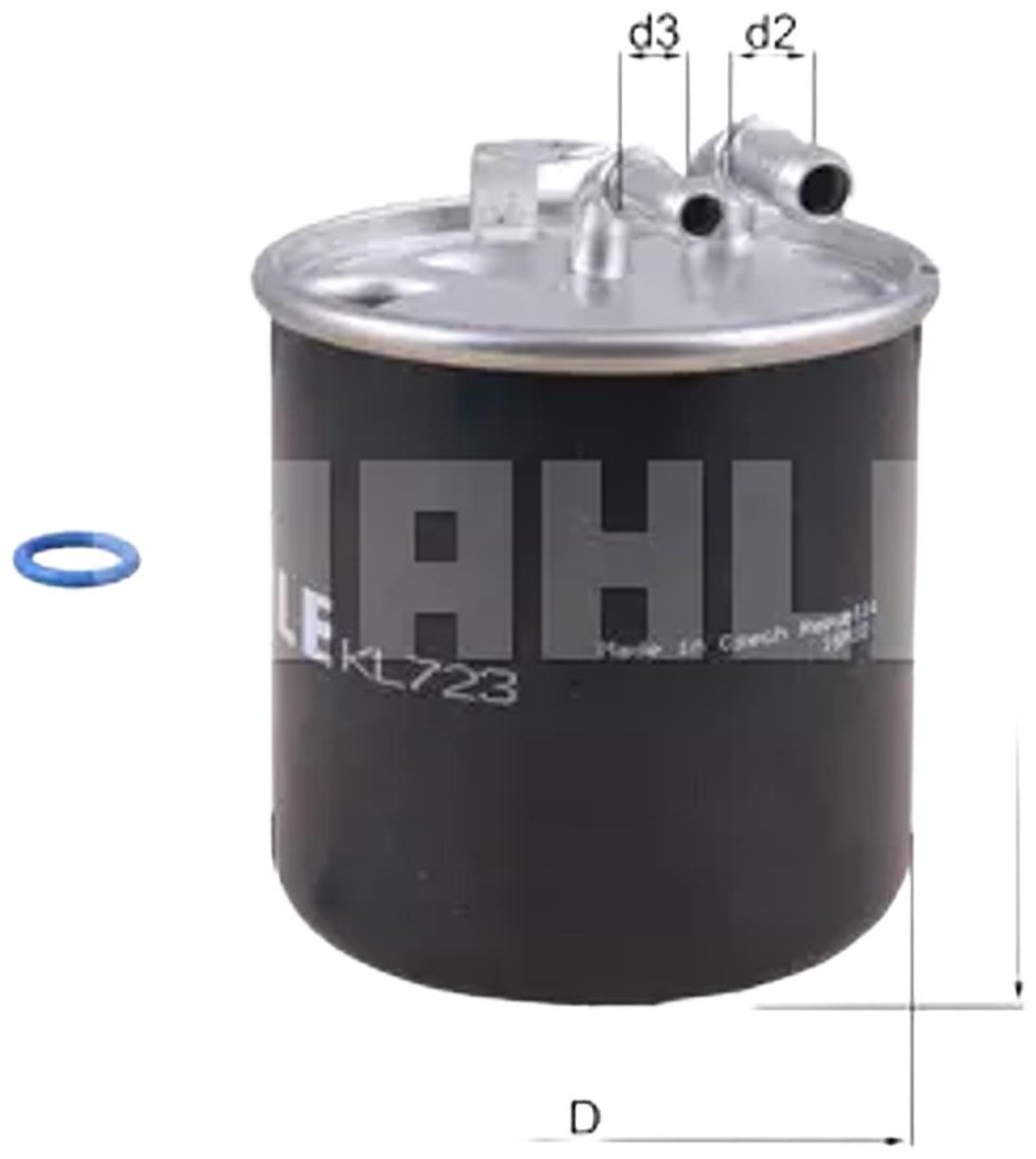 MAHLE топливный фильтр KL723D
