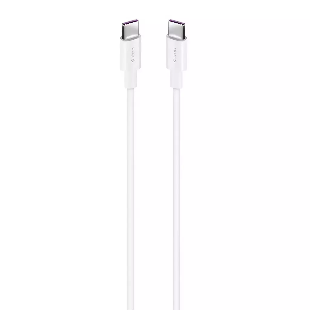 Кабель TTEC USB-C - USB-C 65W PD/QC Fast Charging Data Cable 200cm White купить,4490
