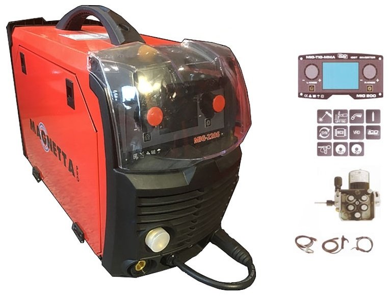 Magnetta сварочный инвертор MIG-220S LCD (TIG, MIG/MAG, MMA) купить,0