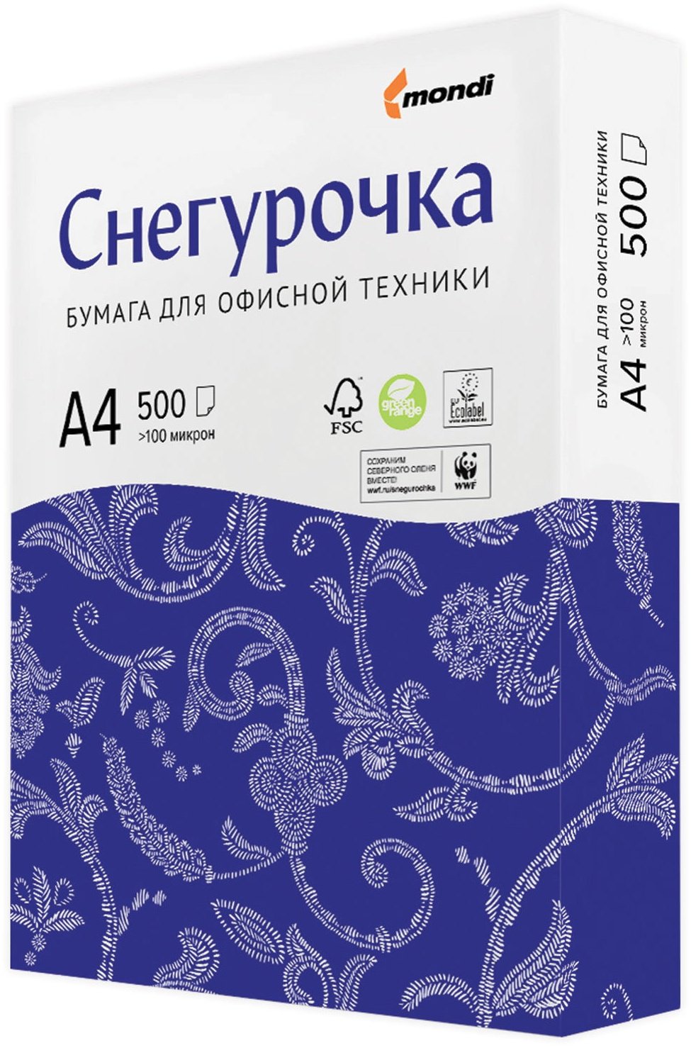 Mondi Снегурочка бумага, A4, 500 листов, матовое покрытие