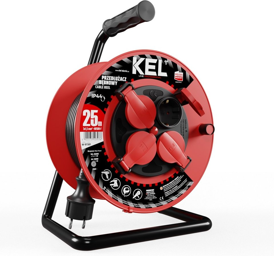 Удлинитель на катушке Kel W-97381, 25 м