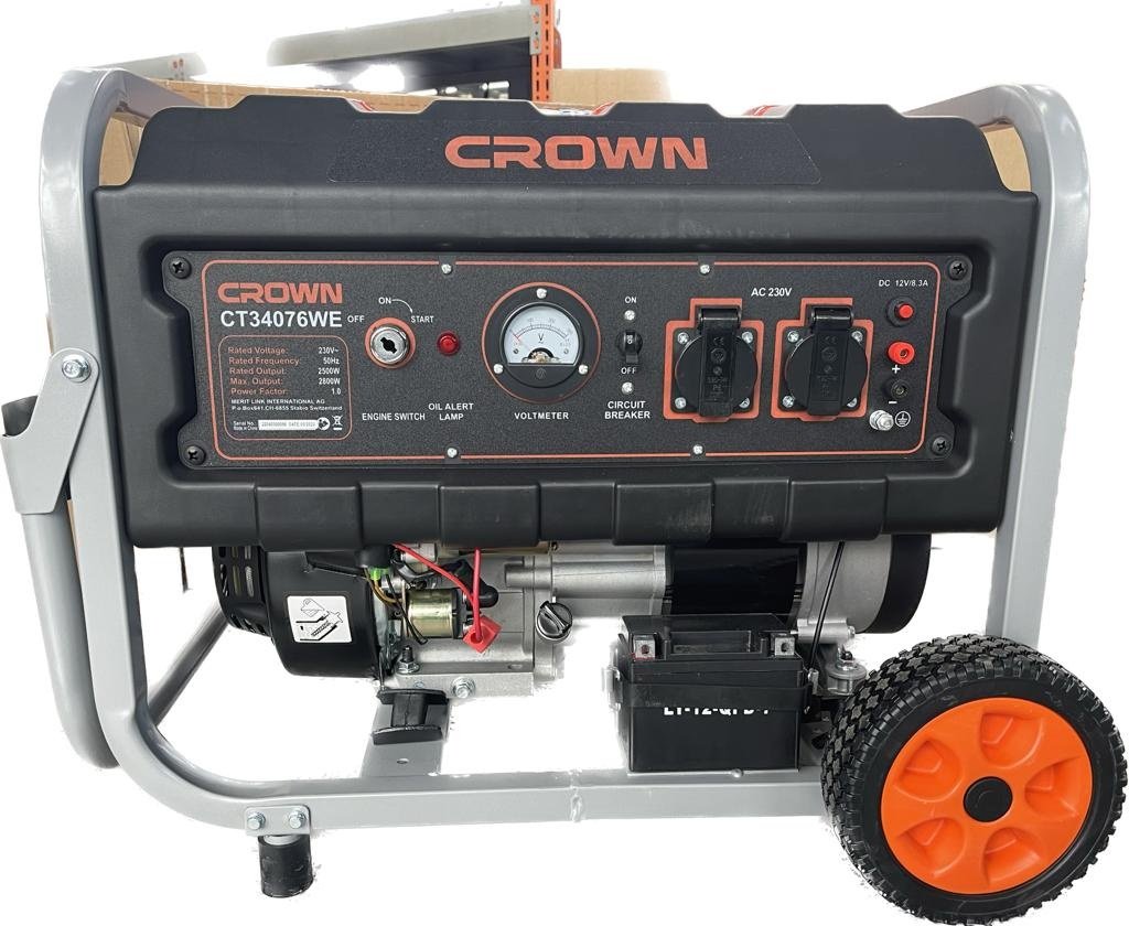 Электростанция бензиновая CROWN 2.5 кВт 1 (220 В), CT34076WE - ForteMarket Электростанция бензиновая CROWN 2.5 кВт 1 (220 В), CT34076WE купить,0