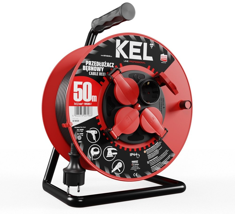 Удлинитель на катушке Kel W-98500, 50 м