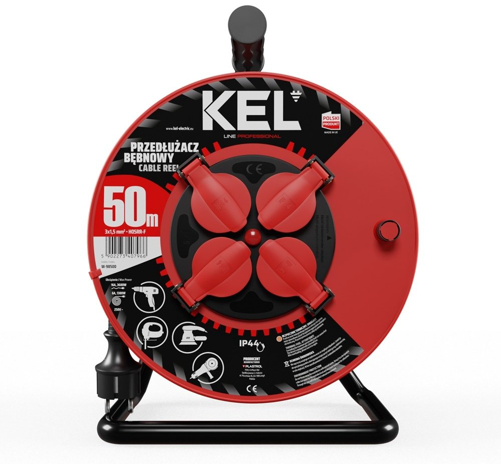 Удлинитель на катушке Kel W-98500, 50 м купить,69000