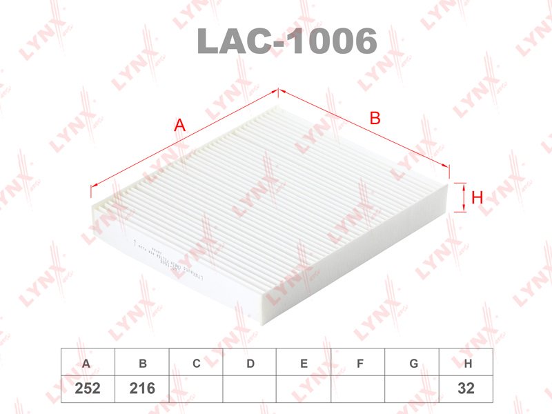 LYNXauto салонный фильтр LAC1006 - ForteMarket LYNXauto салонный фильтр LAC1006 купить,NaN