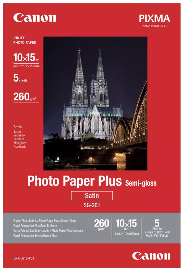 Canon SG-201 4X6INCH 5SH бумага, A6, 5 шт, полуглянцевое покрытие