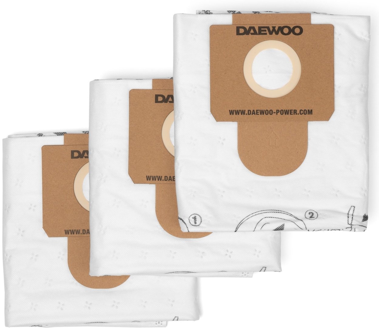 Мешок-пылесборник для пылесоса Daewoo Power Products многоразовый DAVC 25TB 3 шт