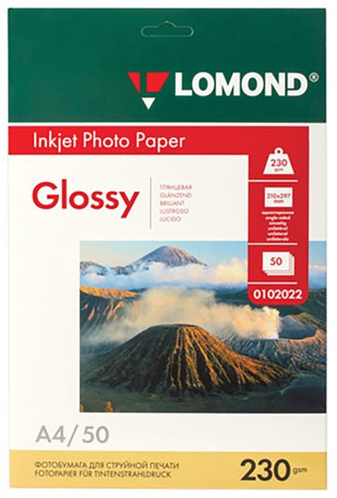 Lomond 0102022 бумага, A4, 50 шт, глянцевое покрытие купить,NaN