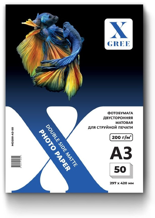 X-GREE MD200-A3-50 бумага, A3, 50 листов, матовое покрытие купить,NaN