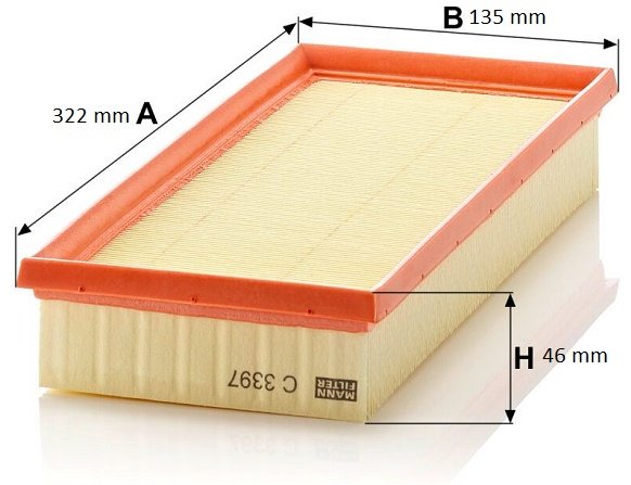 MANN-FILTER воздушный фильтр C-3397 купить,NaN