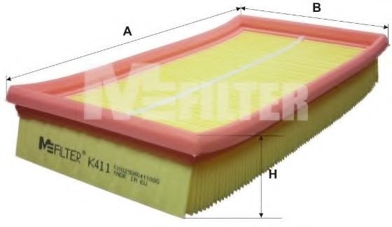 MFilter воздушный фильтр K411 купить,NaN