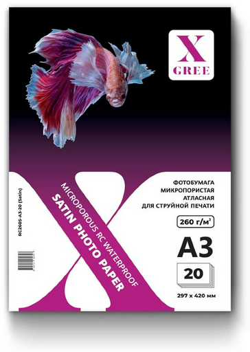X-GREE RC260S-A3-20 бумага, A3, 20 шт, микропористое покрытие