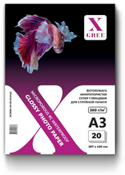 X-GREE RC260G-A3-20 бумага, A3, 20 листов, микропористое покрытие