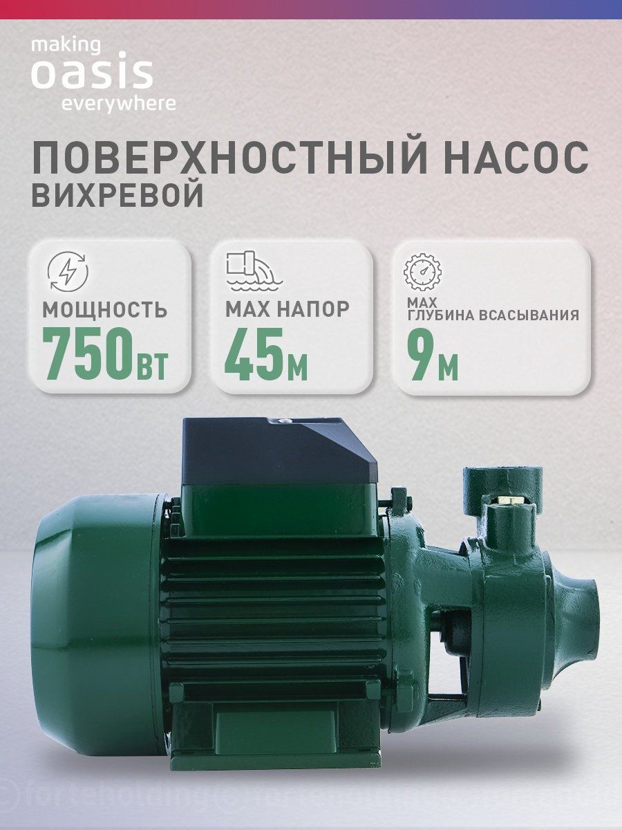 Насос поверхностный вихревой Oasis «making Oasis everywhere» P-750V купить,NaN