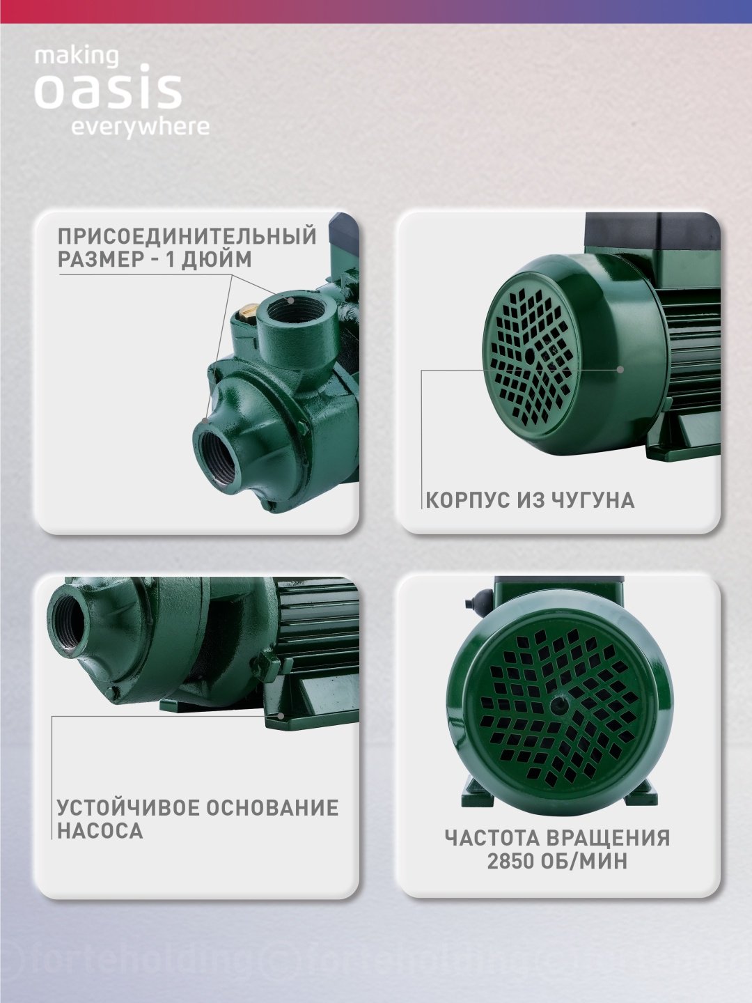 Насос поверхностный вихревой Oasis «making Oasis everywhere» P-750V