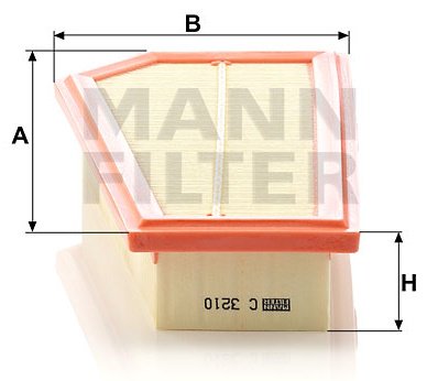 MANN-FILTER воздушный фильтр C 3210 купить,NaN