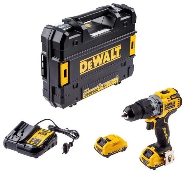 DeWALT дрель-шуруповерт DCD706D2 (кейс TSTAK, зарядное устройство, 2 АКБ 12В 2Ач) 12 В