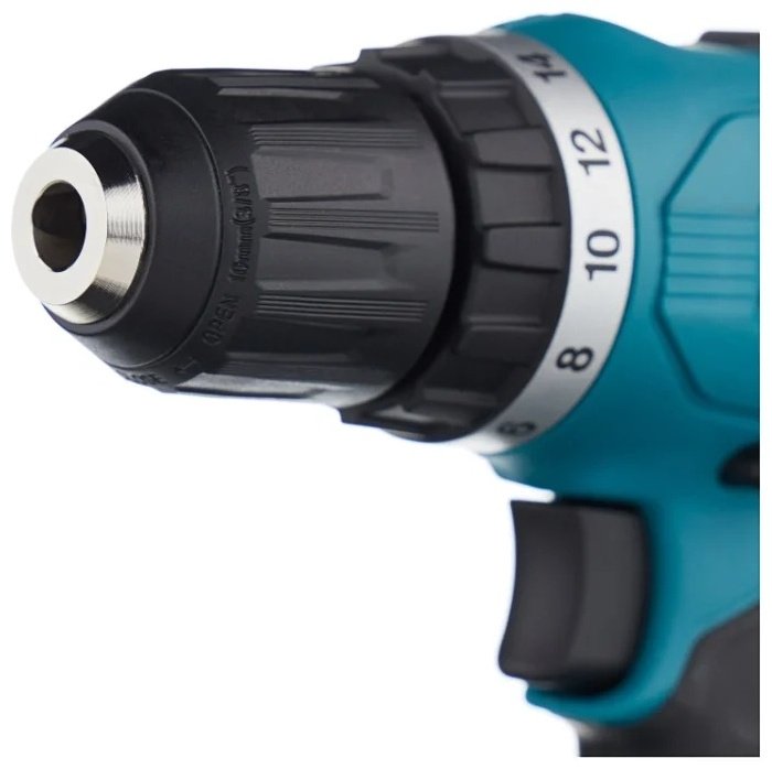 Makita дрель-шуруповерт DF347DWE 1.5 Ач (кейс, зарядное устройство, два аккумулятора) 14.4 В купить,0