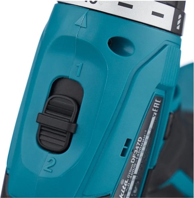 Makita дрель-шуруповерт DF347DWE 1.5 Ач (кейс, зарядное устройство, два аккумулятора) 14.4 В купить,0