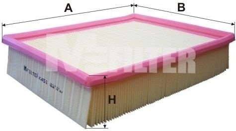 MFilter воздушный фильтр K451 купить,NaN