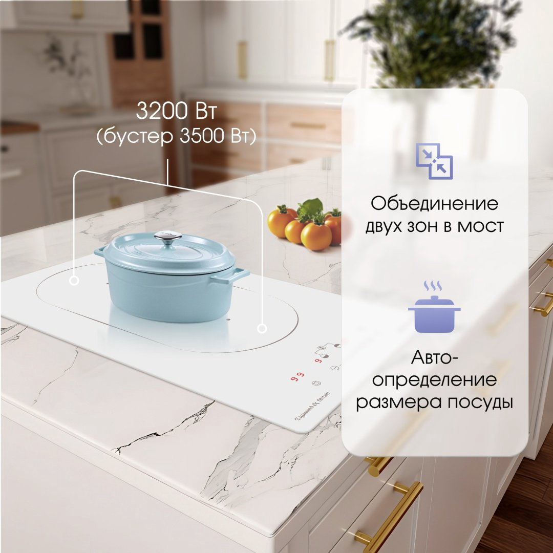 Варочная поверхность Zigmund &amp; Shtain CI 29.3 W белый купить,NaN