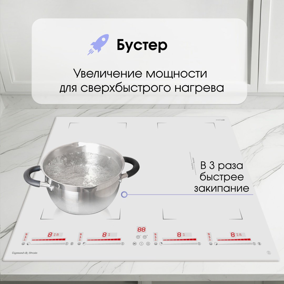 Варочная поверхность Zigmund &amp; Shtain CI 29.6 W белый купить,0
