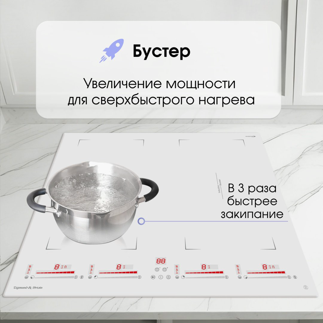 Варочная поверхность Zigmund &amp; Shtain CI 29.6 W белый купить,NaN