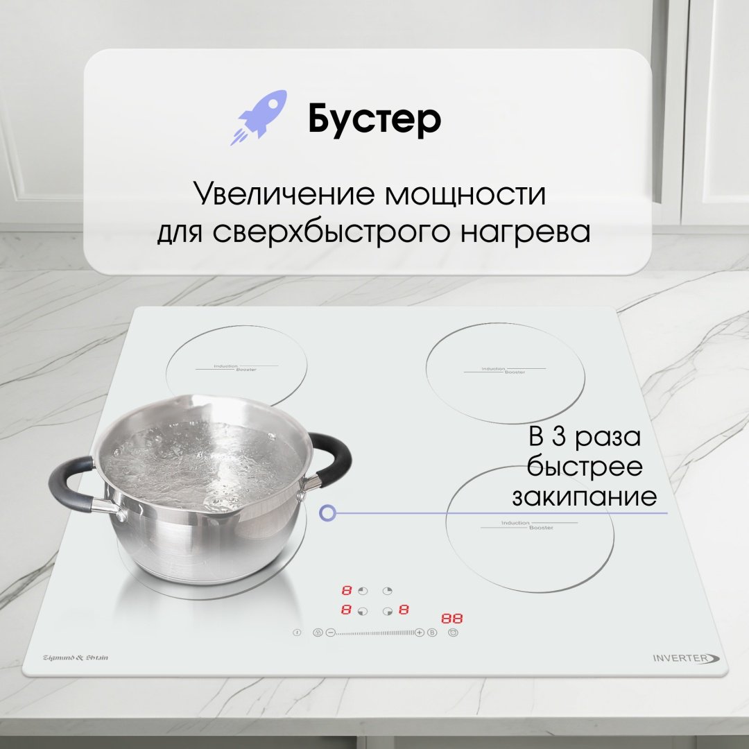 Варочная поверхность Zigmund &amp; Shtain CI 30.6 W белый купить,0