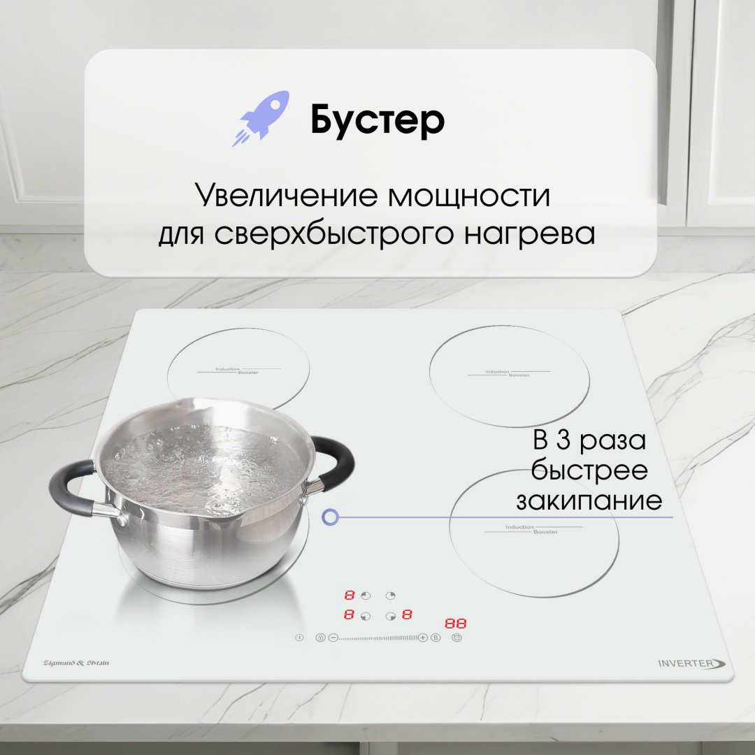 Варочная поверхность Zigmund &amp; Shtain CI 30.6 W белый купить,NaN