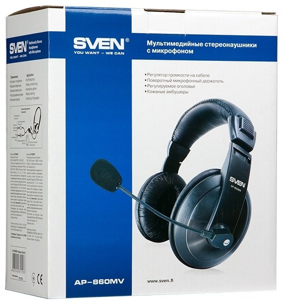 Наушники SVEN AP-860MV черный