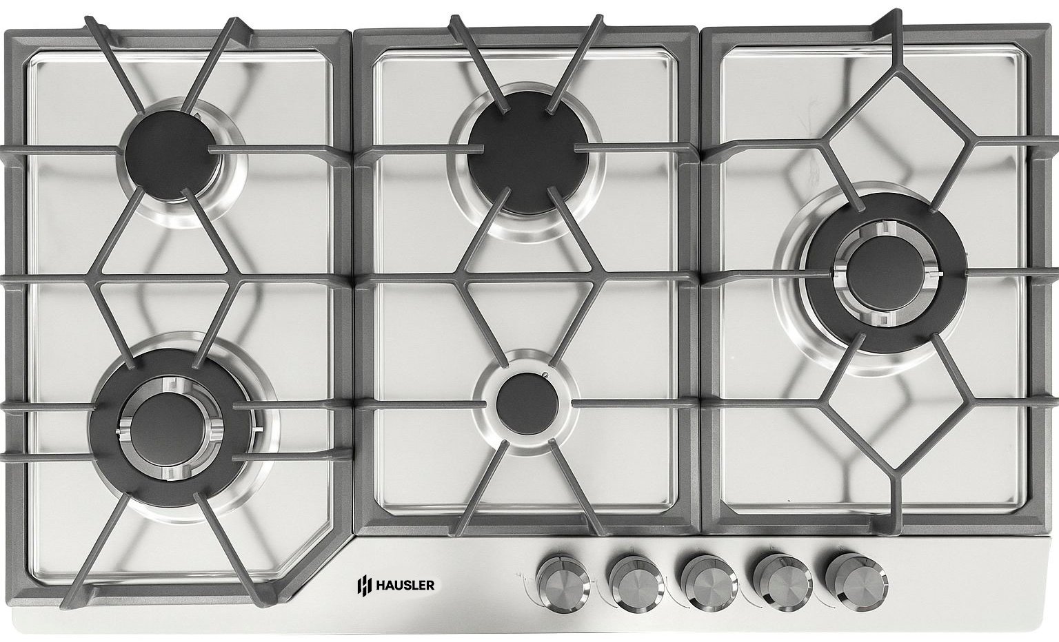 Варочная поверхность HAUSLER HLS-90BK-BL-W стальной