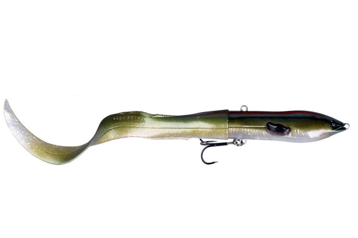 Воблер Savage Gear 3D Hard Eel Tail Bait 250мм 10.9гр SS 10-Green Silver купить,NaN