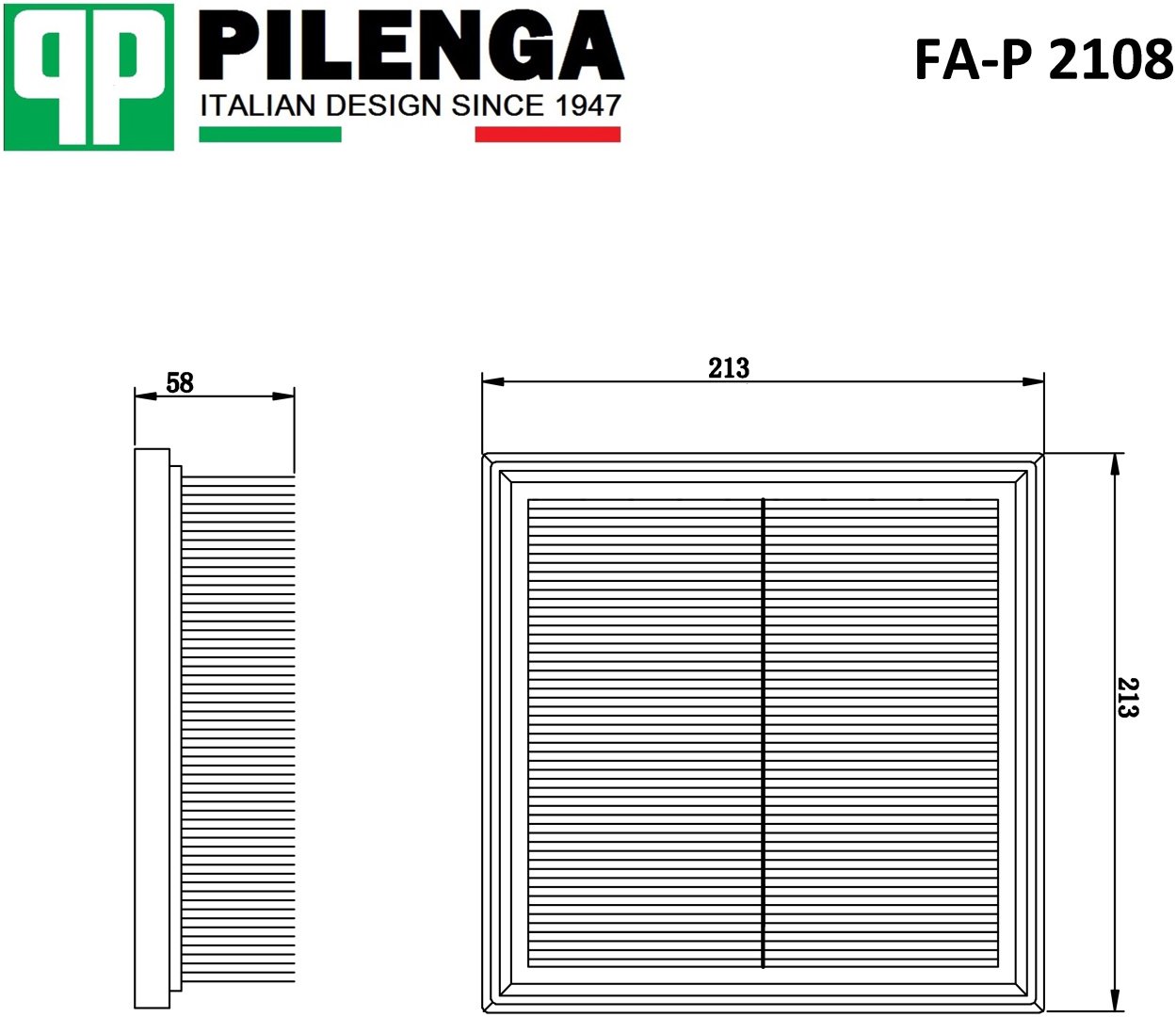 Pilenga воздушный фильтр FA-P 2108 - ForteMarket Pilenga воздушный фильтр FA-P 2108 купить,NaN
