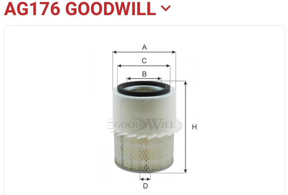 GoodWill воздушный фильтр AG176 купить,NaN