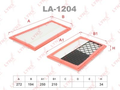 LYNX воздушный фильтр LA-1204 купить,NaN