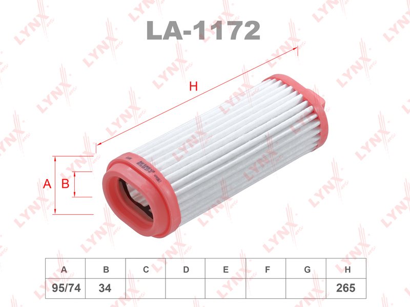 LYNXauto воздушный фильтр LA1172 купить,NaN