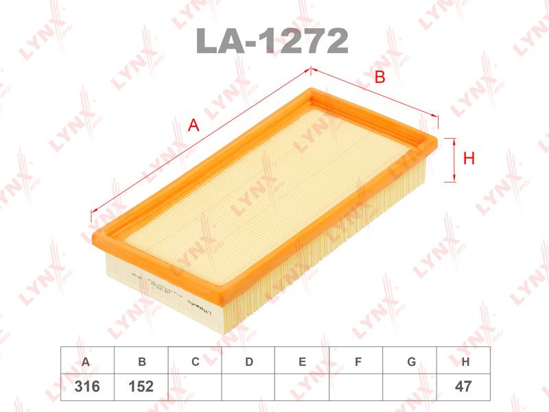 LYNXauto воздушный фильтр LA-1272