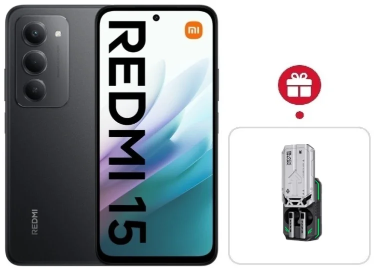 Смартфон Redmi 15 6 ГБ/128 ГБ черный + подарок купить,NaN