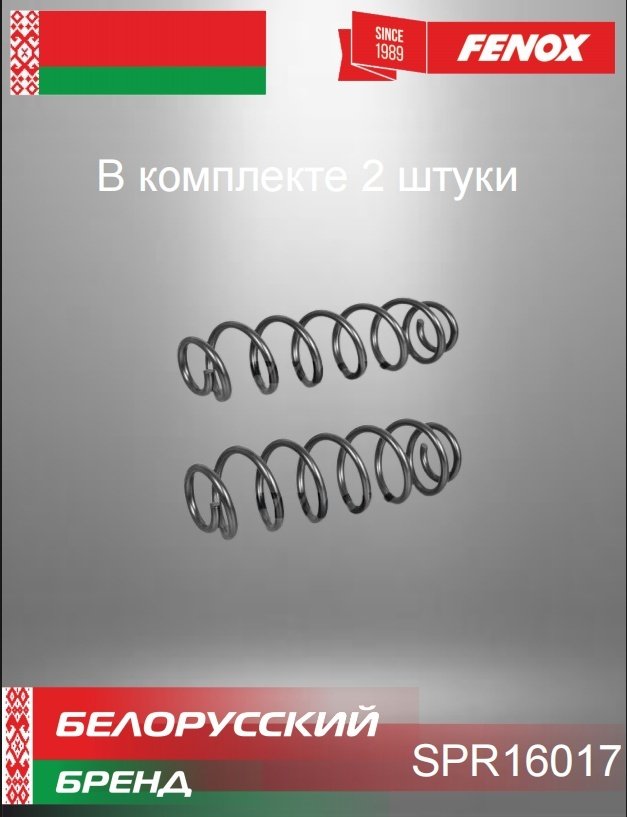 FENOX пружина задней подвески SPR16017 купить,NaN