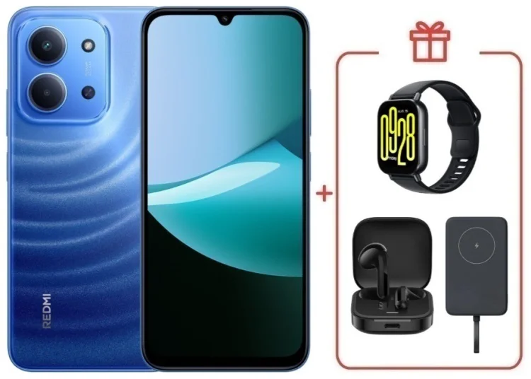 Смартфон Redmi 15C 4 ГБ/128 ГБ голубой + подарок купить,NaN