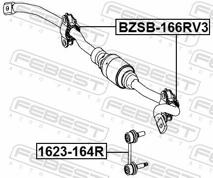 FEBEST Втулка Стабилизатора BZSB166RV3 купить,NaN