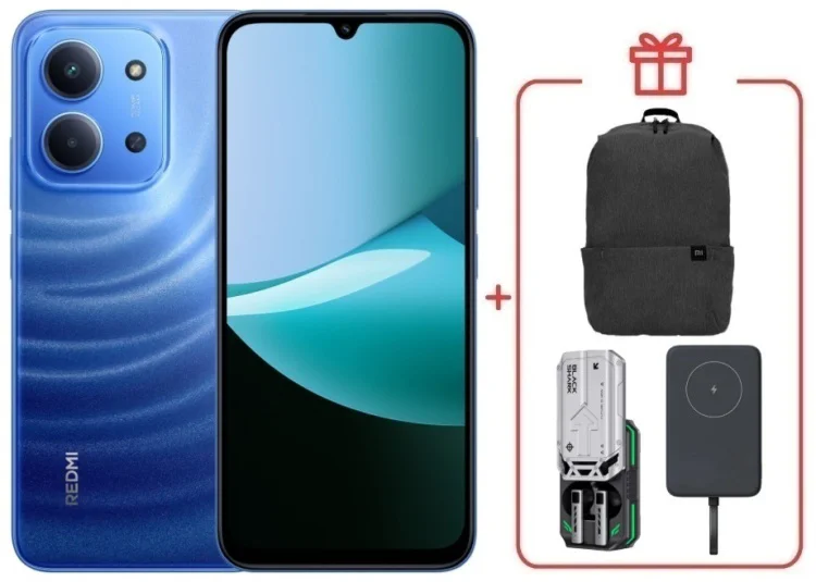 Смартфон Redmi 15C 4 ГБ/128 ГБ голубой + подарок купить,NaN