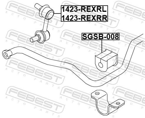 FEBEST Втулка Стабилизатора SGSB008 купить,NaN