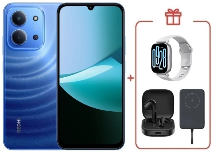 Смартфон Redmi 15C 4 ГБ/128 ГБ голубой + подарок купить,NaN
